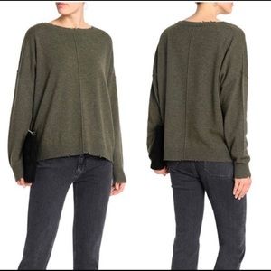 Current Elliot wool cashmere sweater olive green